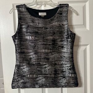 Calvin Klein Metallic Lame’ Dressy Tank Top